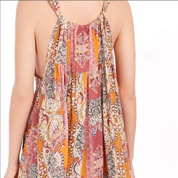 NEW Free People Count Me In Trapeze Top lace pink M - Picture 4 of 6